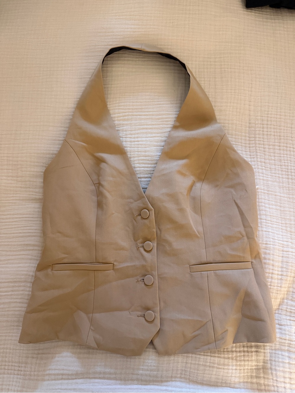 Zara Beige Halter Vest